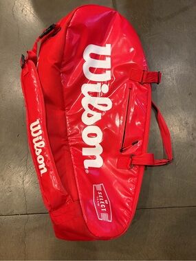 Wilson Select Red Tennis Duffle Bag with White Logo